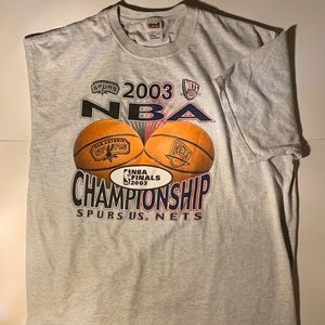 VINTAGE 2003 Spurs vs. Nets NBA Finals T Shirt XL